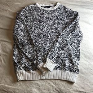 Amiri Distressed Leopard Crewneck Sweatshirt Women’s XXL